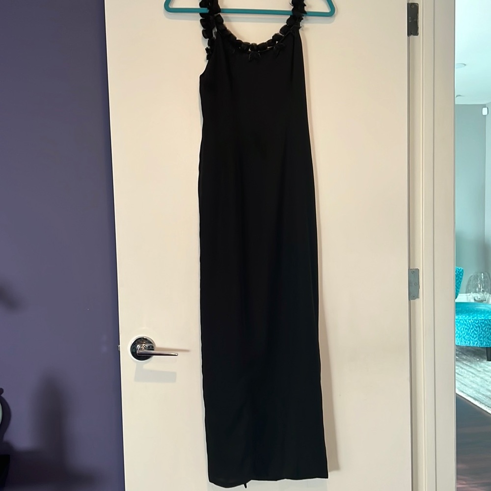 Syllaba Black long low back Size 42 dress GUC